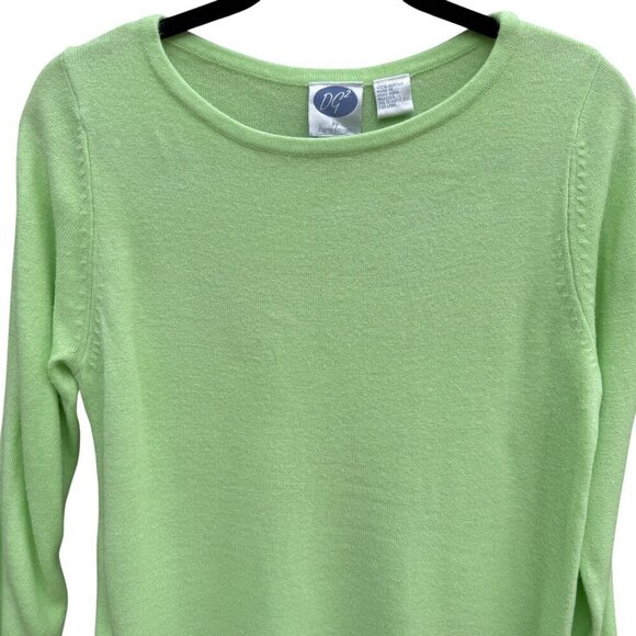 DG2 By Diane Gilman Womens Pastel Green Long Sleeve Lightweight Sweater S - Picture 2 of 6